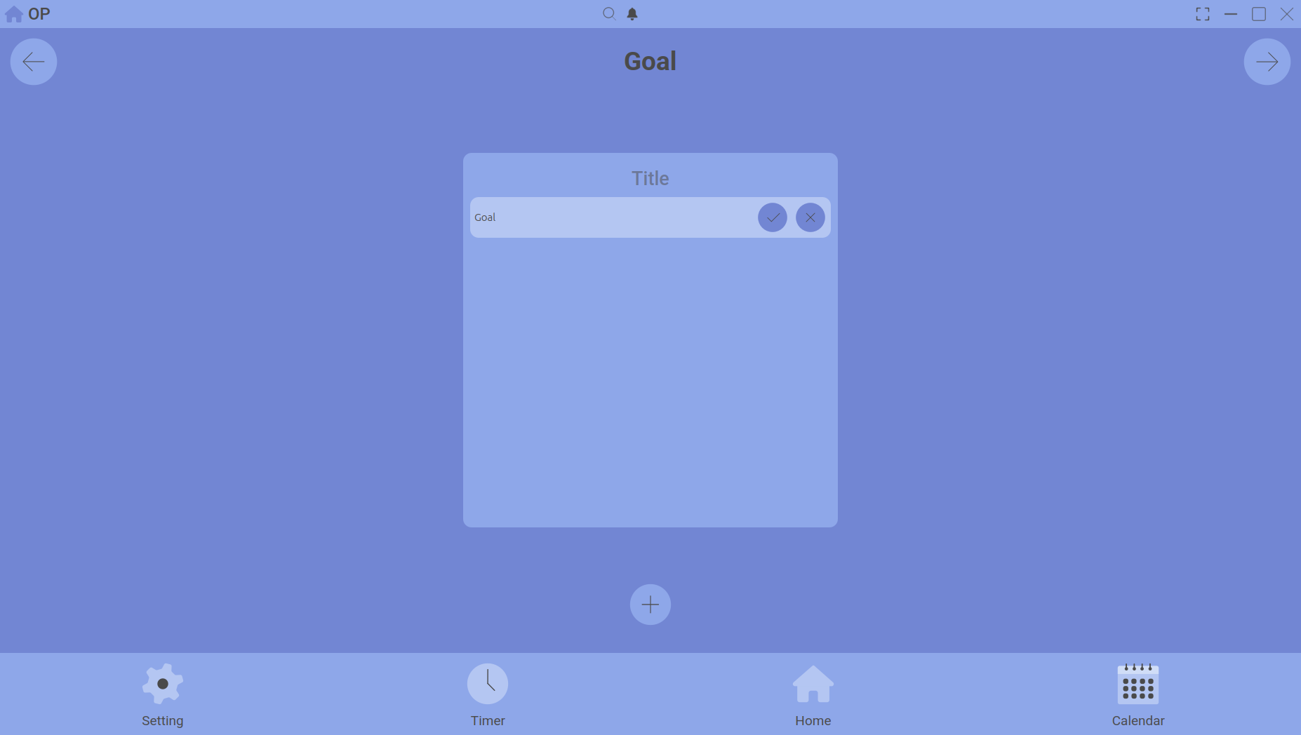 goal page