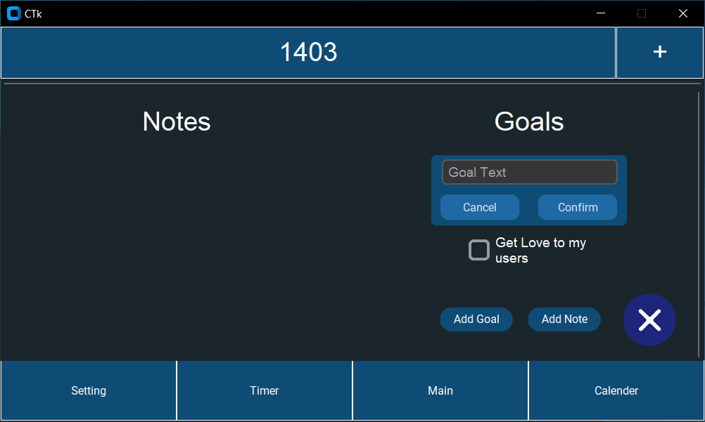 calendat goal placed