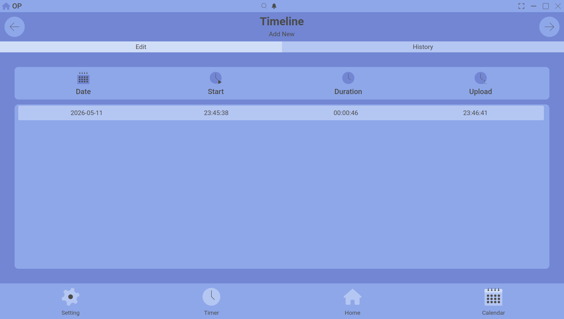 calendar timeline history