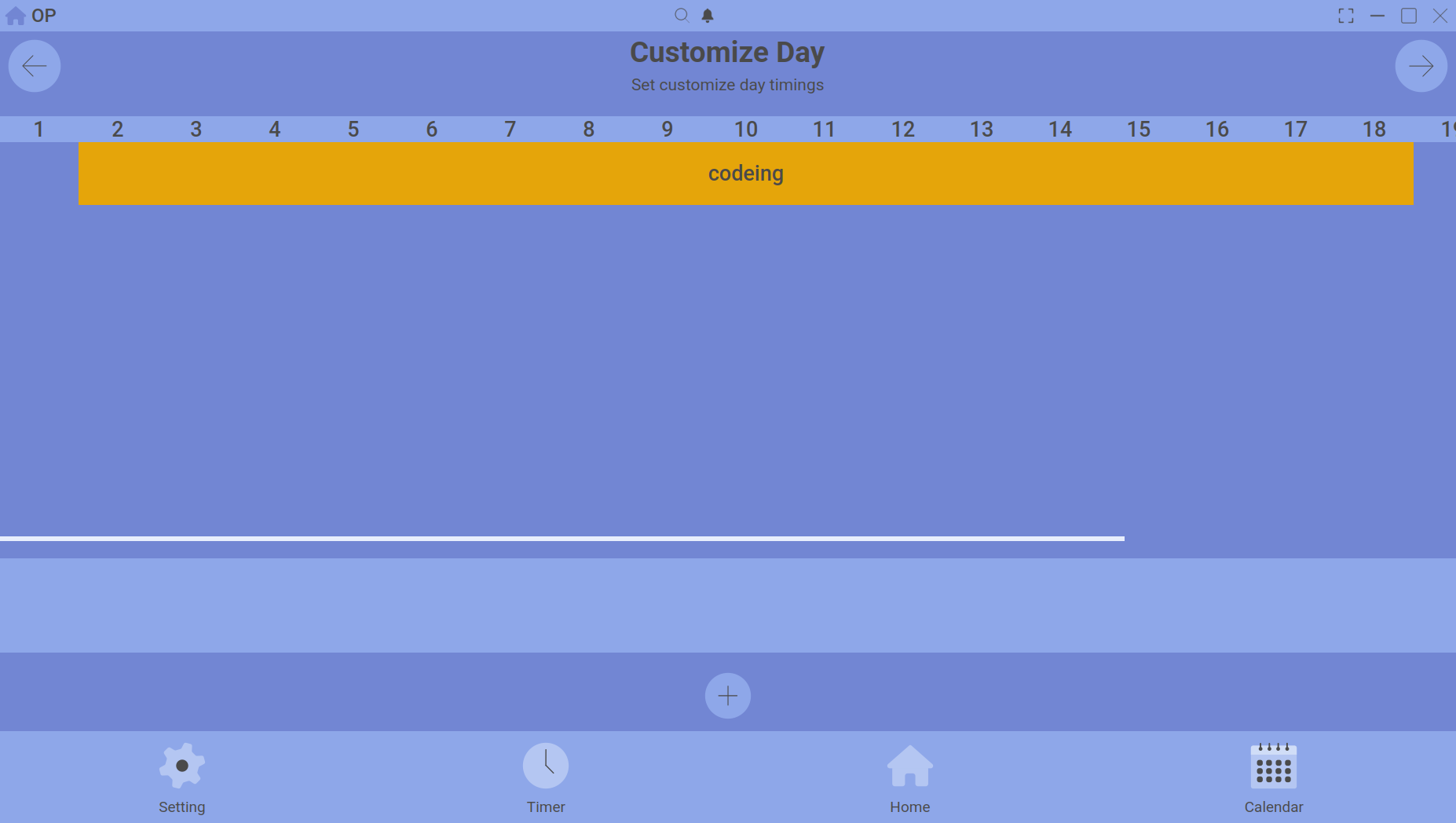 customize day set timing