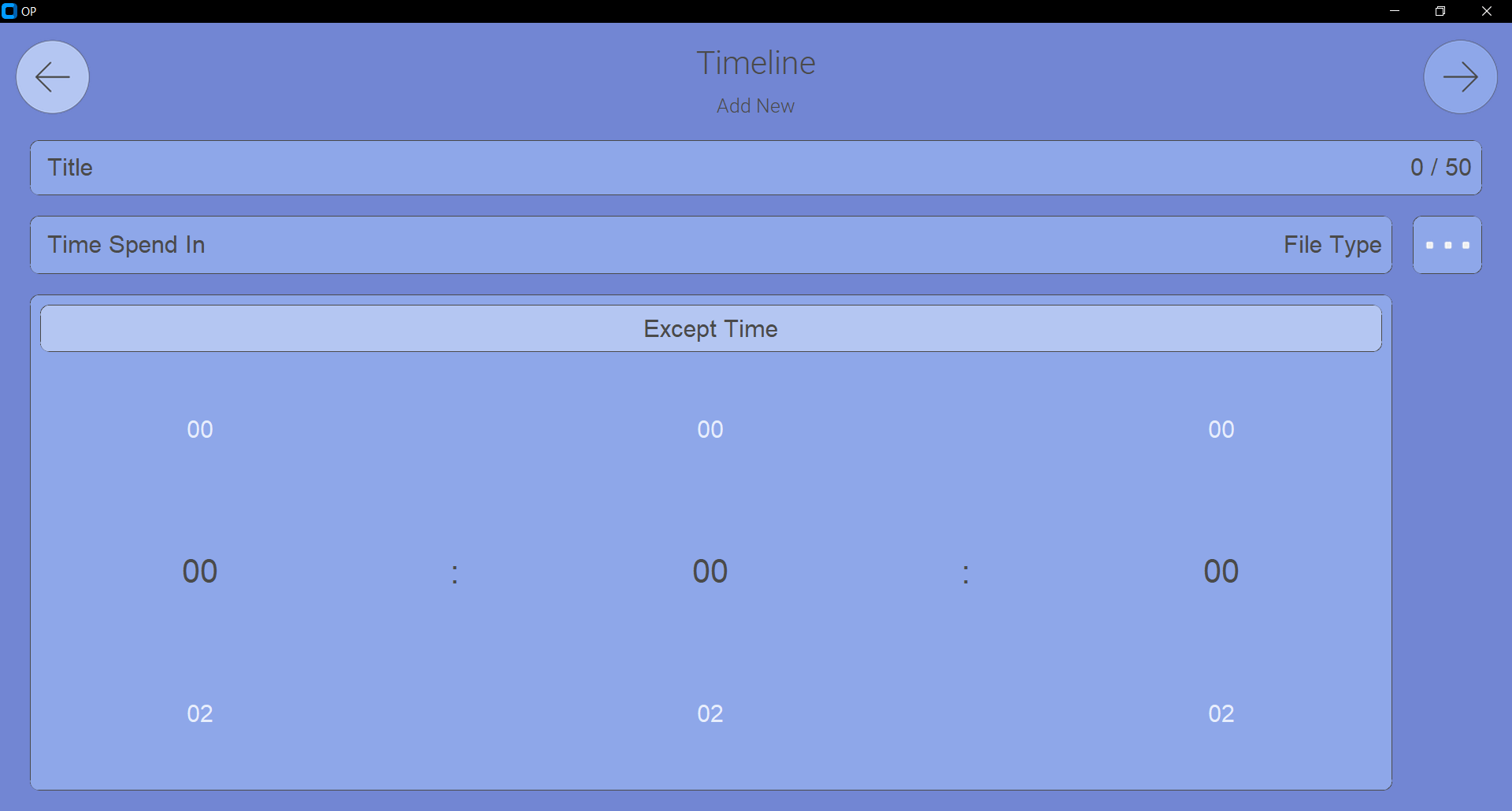 timeline add new