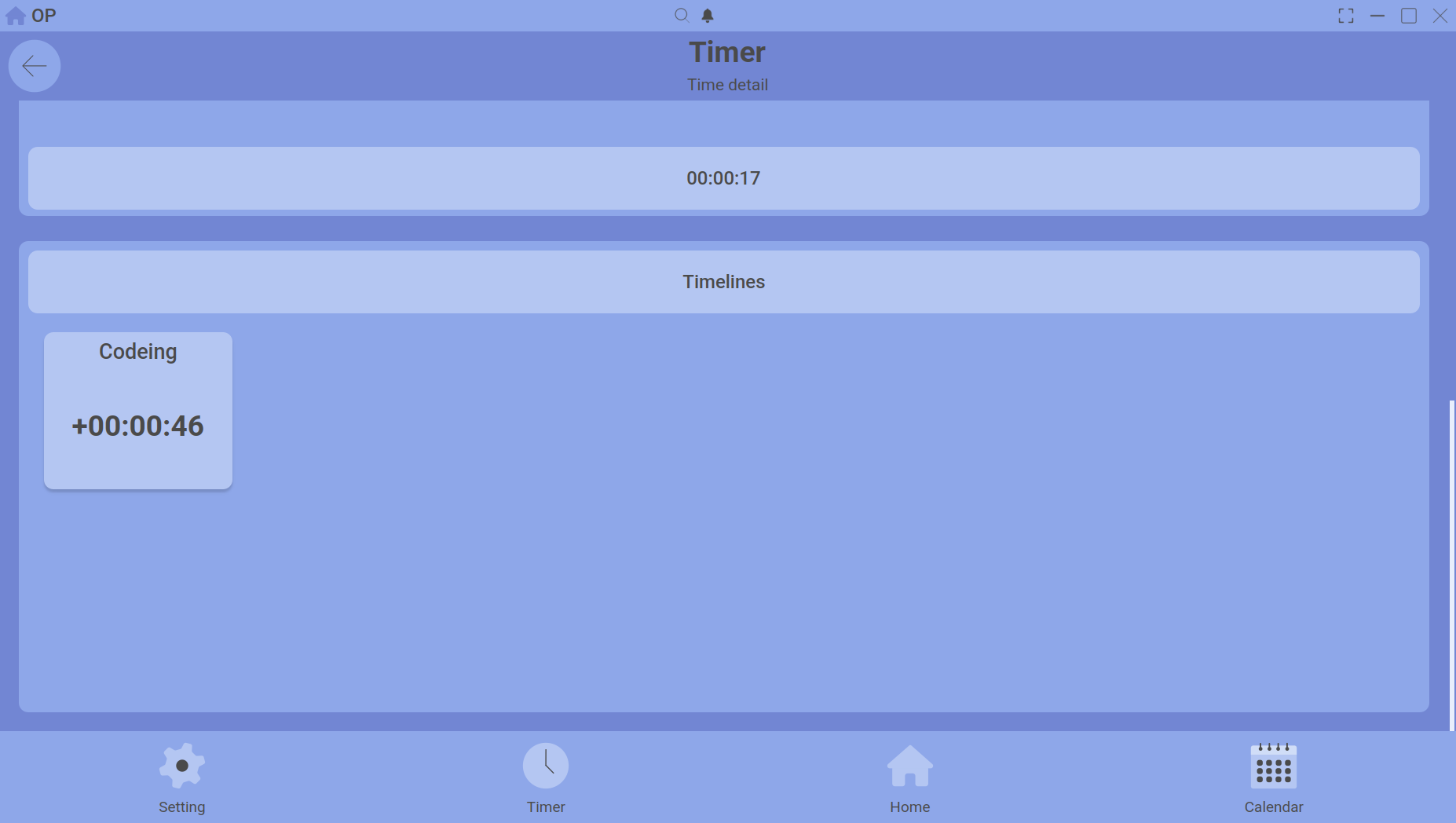 timer time detail