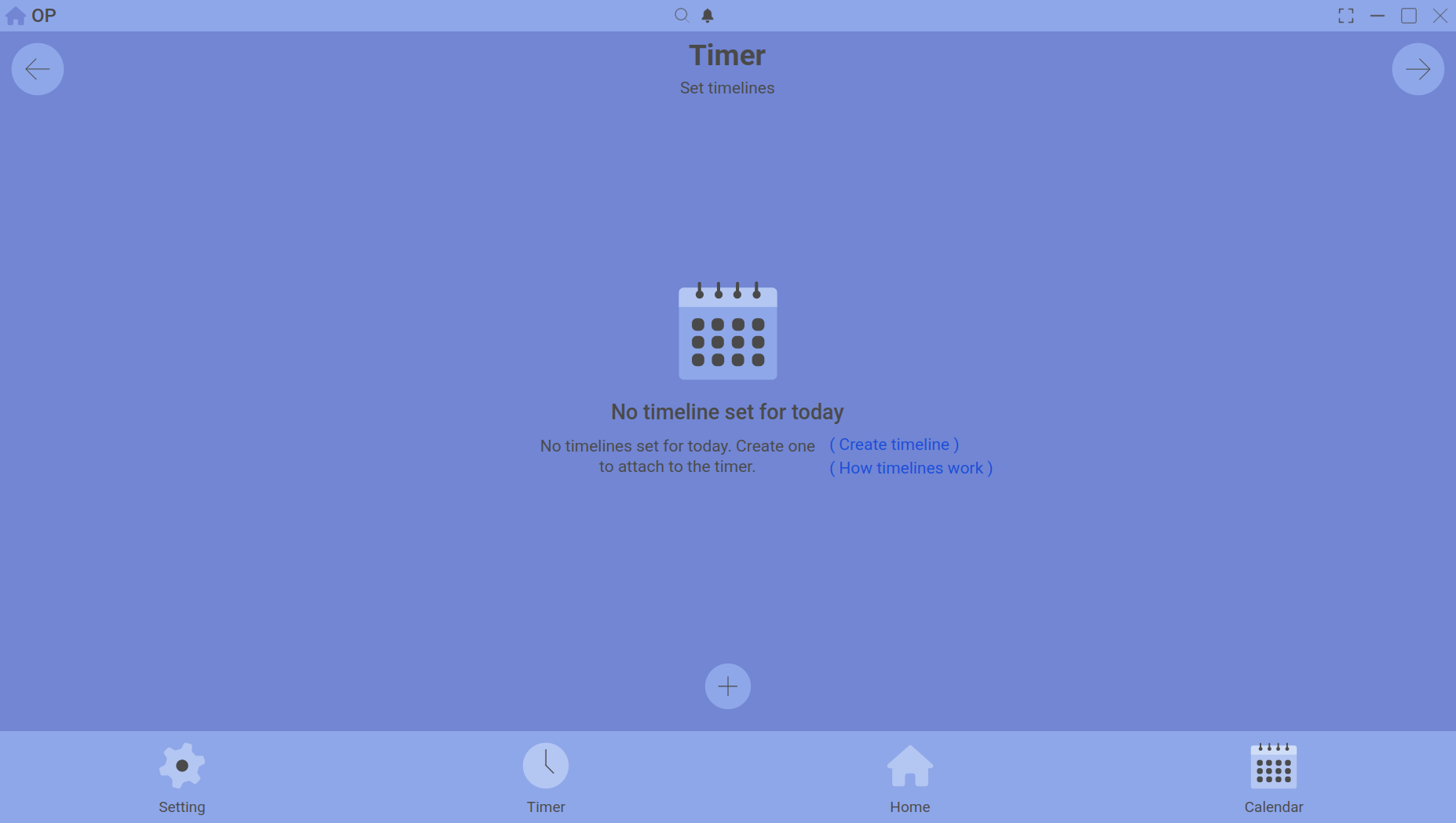 timer timeline not set