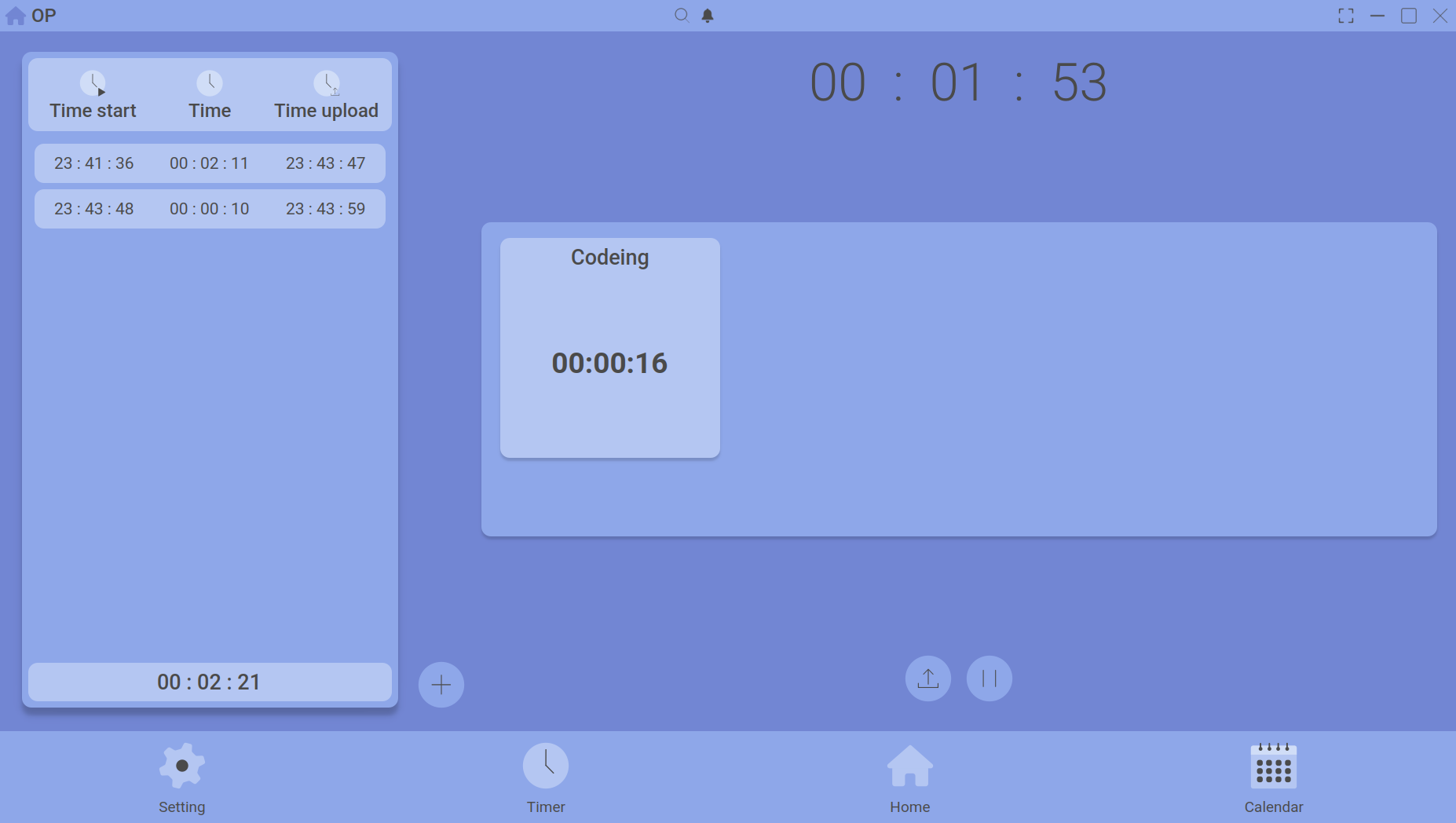 timer timeline set