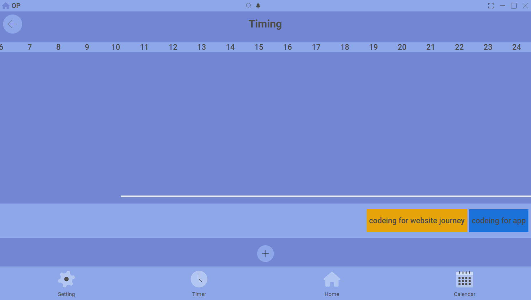 Timing grid with drag-and-drop time bars